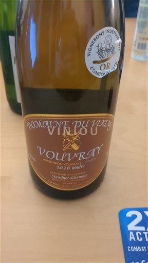 Dolina Loare Vouvray Domaine Viking Tendre 2016