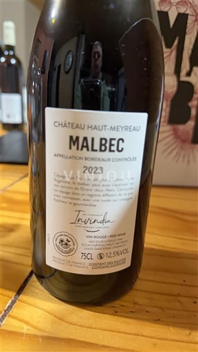 Bordeaux Château Haut-Meyreau Malbec 2023