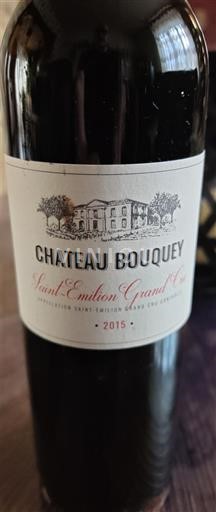 Bordeaux Saint-Émilion Grand Cru Grand Cru Château Bouquey 2015