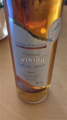 Zuidwest-Frankrijk Niet gespecificeerd Domaine Carcenac Frisson d'Automne 2012