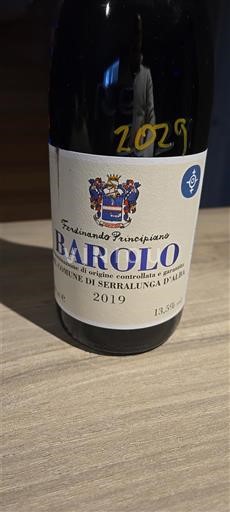 Piemonte Barolo Ferdinando Principiano Serralunga d'Alba 2019
