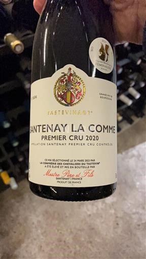Wijnen Rouge sec Santenay La Comme Mestre Père et Fils 2020 Frankrijk Bourgondië Santenay AOC Premier Cru