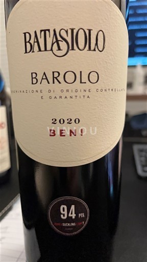 Piedmont Wines Barolo Beni di Batasiolo Beni 2020