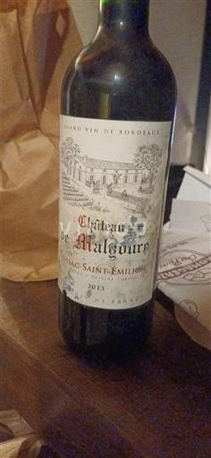Bordéus Lussac-Saint-Émilion Château Malgoure 2015
