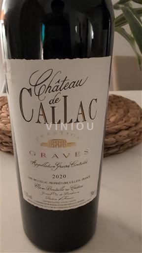 Bordeaux Graves Château Callac 2020