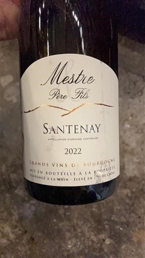 Vin Blanc demi-sec Mestre Père & Fils 2022 France Bourgogne Santenay AOC