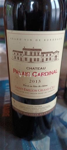 Bordeaux Saint-Émilion Grand Cru Grand Cru Château Palais Cardinal 2015
