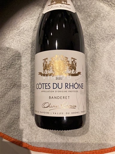 Rhônen laakso Côtes-du-rhône Olivier Ravoire Banderet 2023