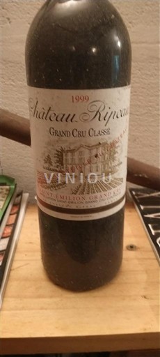 Bordeaux Saint-Émilion Grand Cru Grand Cru Classé Château Ripeau 1999