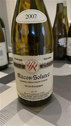 Burgundi Mâcon ja Mâcon-kylät Domaine REVEL GFA Le Clos Replat 2007