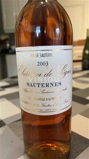 Bordeaux Sauternes Château Ségur 2003
