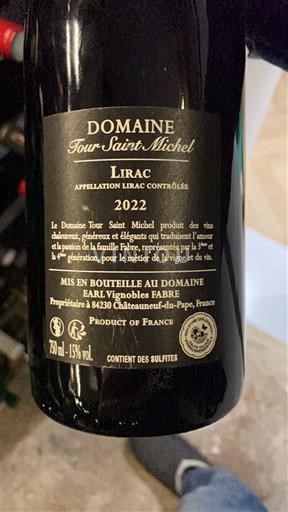 Rhônen laakso Lirac Domaine Tour Saint Michel Mysterre 2022