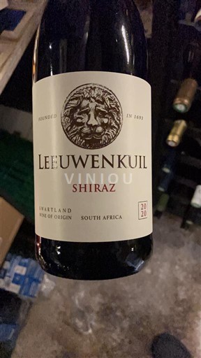 Région côtière Swartland Leeuwenkuil Shiraz 2020