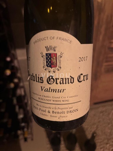Bourgogne Chablis Grand Cru Jean-Paul & Benoît Droin Valmur 2017