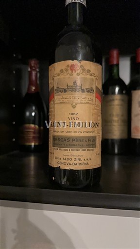 Bordeaux Saint-Émilion Escas Père & Fils 1967