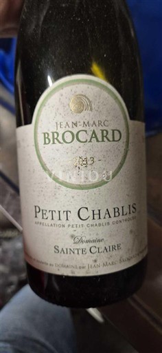 Burgundi Petit-chablis Jean-Marc Brocard Domaine Sainte Claire 2013