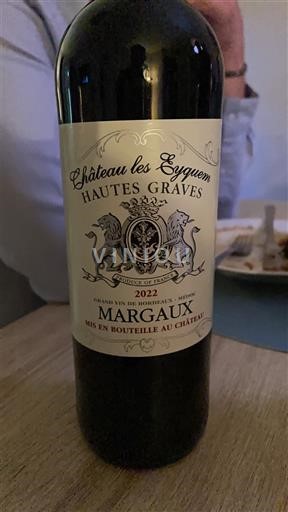 Bordeaux Margaux Château Les Cyquem Hautes Graves 2022