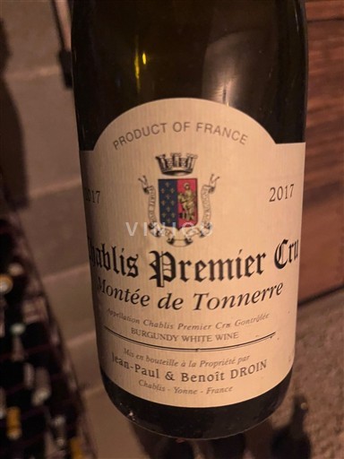 Bourgogne Chablis Premier Cru Jean-Paul & Benoît Droin Montée de Tonnerre 2017