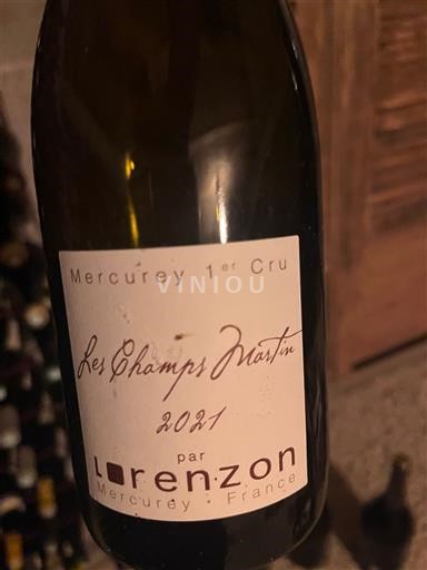 Burgundija Mercurey Premier Cru Domaine Lorenzon Les Champs Martin 2021