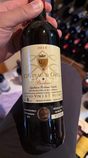 Bordeaux Château Orval 2018