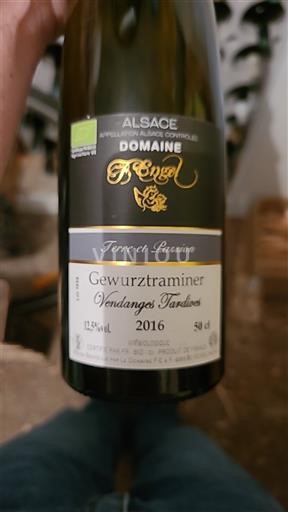 Alsace Gewurztraminer Vendanges Tardives Domaine Engel Terre et Passion 2016