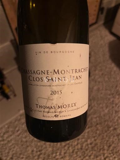 Bourgogne Chassagne-montrachet Premier Cru Thomas Morey Clos Saint-Jean 2015