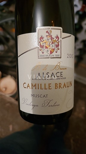 Alsace Muscat Vendanges Tardives Domaine Camille Braun 2015