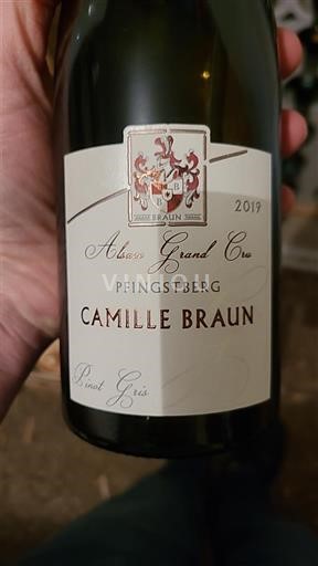 Alsace Pinot grigio Grand Cru Domaine Camille Braun Pfingstberg 2019