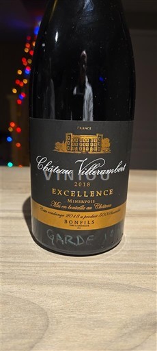 Languedoc Minervois Château Villerambert Excellence 2018