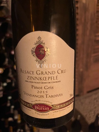 Elzas Pinot grigio Grand Cru Agathe Bursin Zinnkoepflé 2015