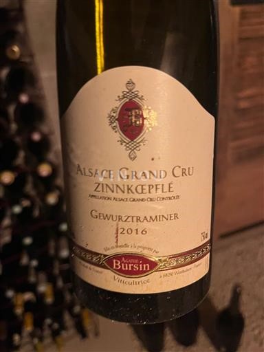 Alzacija Gewürztraminer Grand Cru Agathe Bursin 2016