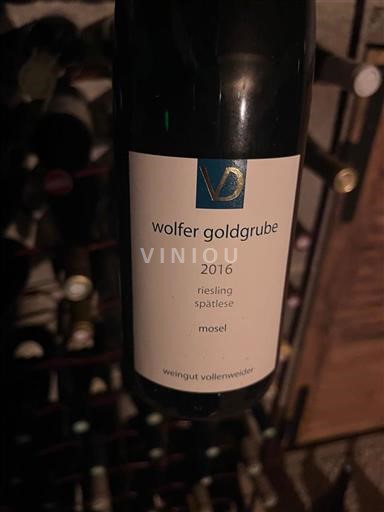 Moselle Mosel Weingut Vollenweider wolfer goldgrube riesling spätlese 2016