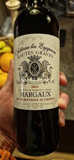 Bordeaux Margaux Château Les Eygueus Hautes Graves 2022