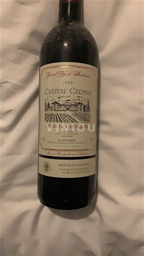 Bordeaux Non specificato Château German 1998
