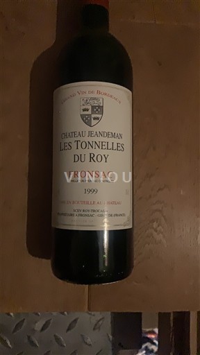 Bordeaux Fronsac Château Jeandeman Les TonneIles du Roy 1999