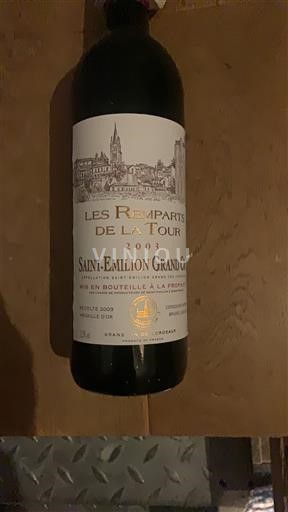 Bordeaux Saint-Émilion Grand Cru Les Remparts de la Tour 2003