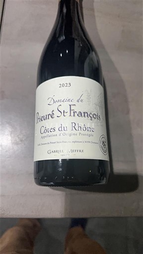 Rhônen laakso Côtes-du-rhône Domaine Prieuré St François 2023