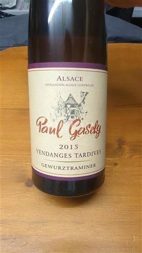 Alsacia Vendanges Tardives Paul Gaschy Vendanges Tardives Gewurztraminer 2015