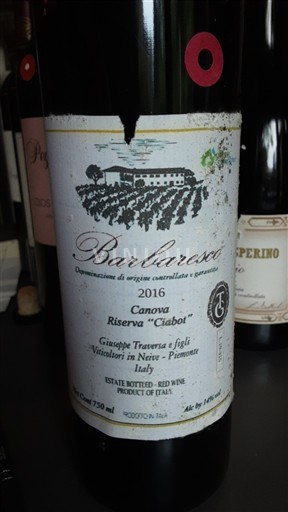 Piamonte Barbaresco Giuseppe Traversa e figli Canova Riserva Ciabolì 2016