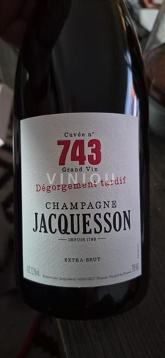 Samppanja Jacquesson 743 Dégorgement tardif Ei vuosikertaa