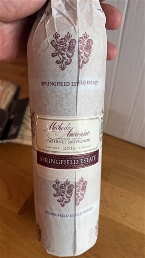 Valle del Breede Robertson Springfield Estate Méthode Ancienne Cabernet Sauvignon 2016