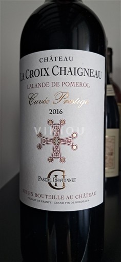 Bordeaux Lalande-de-Pomerol Château la Croix Chaigneau Prestige 2016