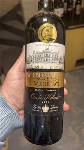 Bordeaux Bordeaux supérieur Château Roques Mauriac Hubert 2017