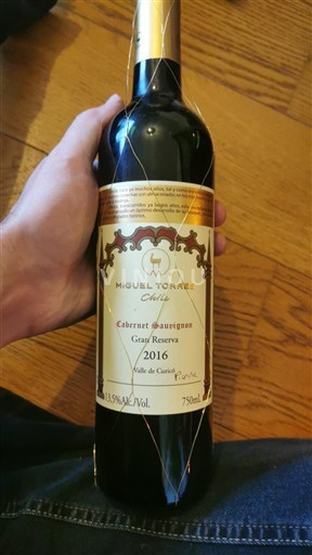 Dolina Maipo Osrednji Maipo Miguel Torres Gran Reserva 2016