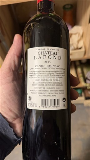 Burdeos Canon-Fronsac Château Lafond 2015