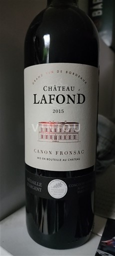 Bordeaux Canon-Fronsac Château Lafond 2015