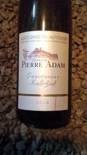 Alsácia Não especificado Grand Cru Domaine Pierre Adam Gewurztraminer Kaefferkopf 2016