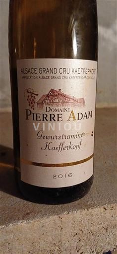 Alsace Ikke specificeret Grand Cru Domaine Pierre Adam Gewurztraminer Kaefferkopf 2016
