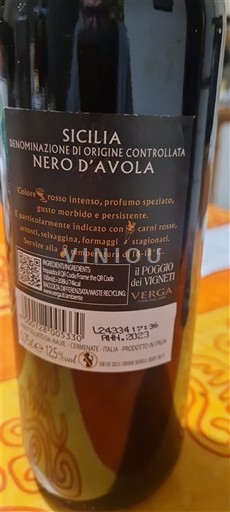 Sicilija Ni doloceno Il Poggio dei Vigneti Verga Neleten.