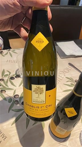 Burgund Chablis Premier Cru Domaine Pommier Côte de Léchet 2023